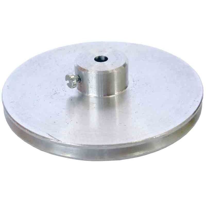 Polea de aluminio Diámetro 56 mm. Ejes 4 mm - MICROLOG