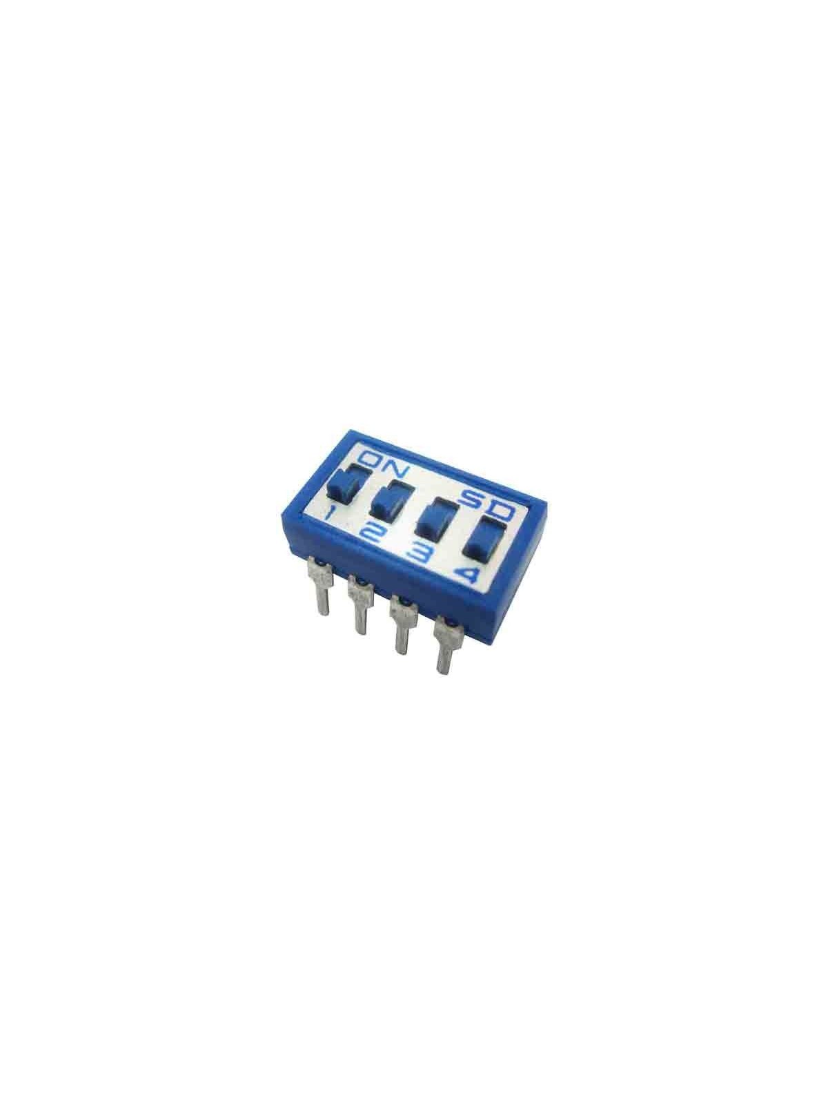 Microinterruptor de 4 bits para circuito impreso